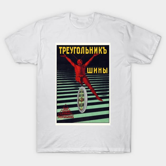 Triangle Tires Russia Vintage Poster ca. 1910 T-Shirt by vintagetreasure